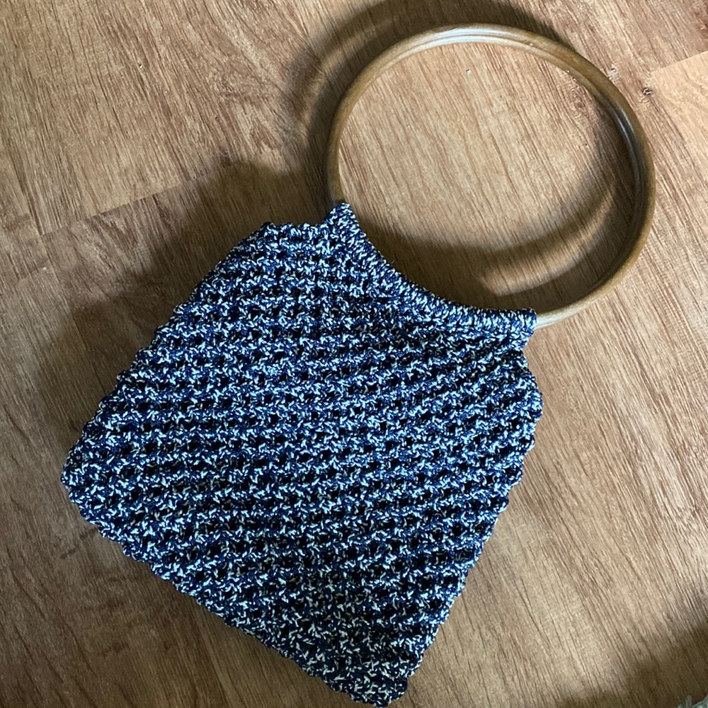 Blue/White Knotted Purse